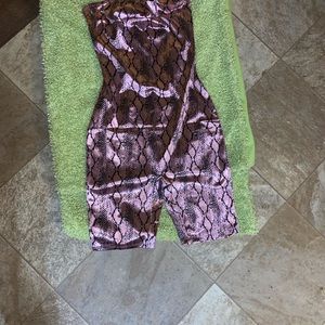 Cute , Classy Rose gold/ Pink one piece outfit